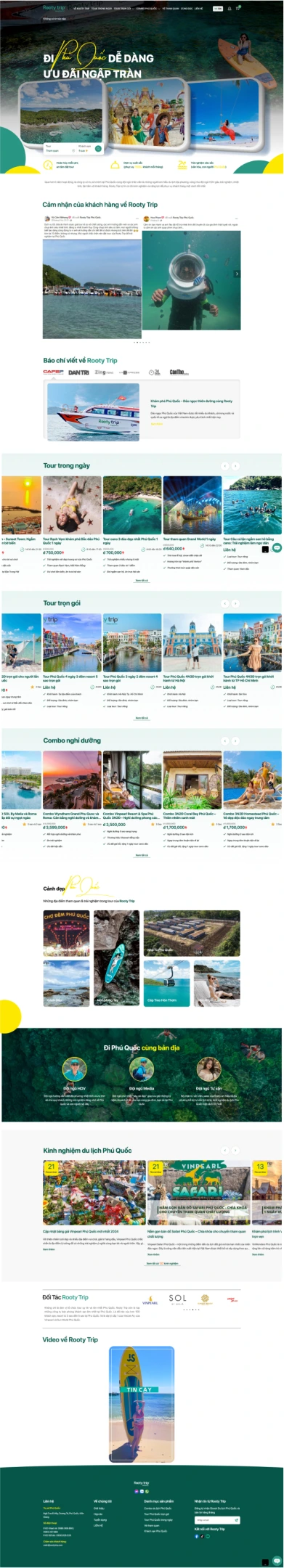 Mẫu website du lịch
