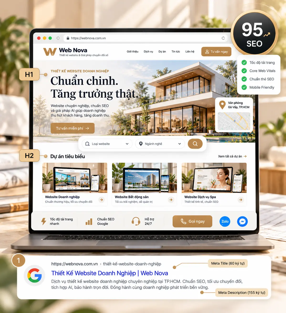 Giải pháp website chuyên nghiệp, chuẩn SEO