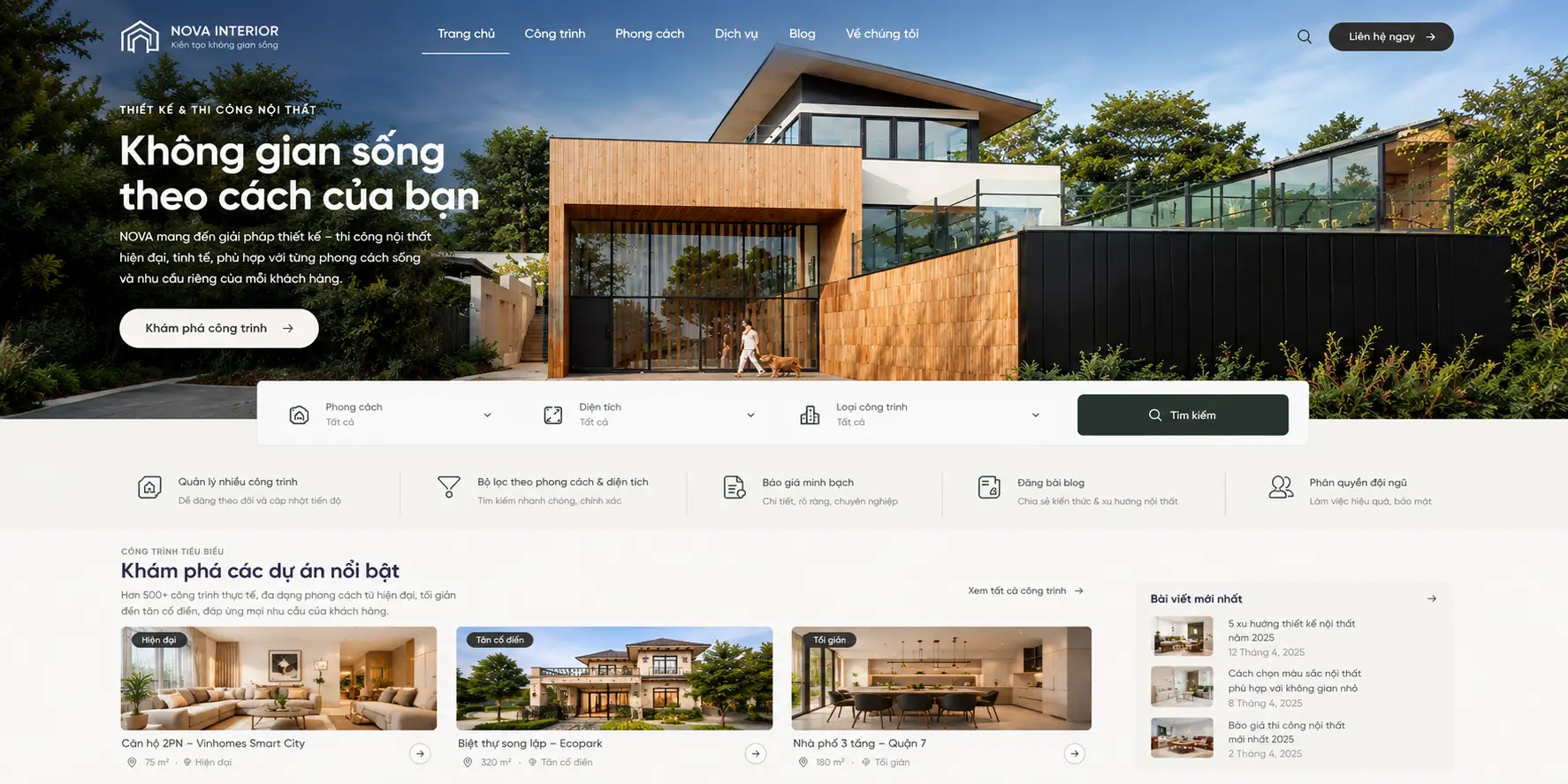 Website công ty nội thất