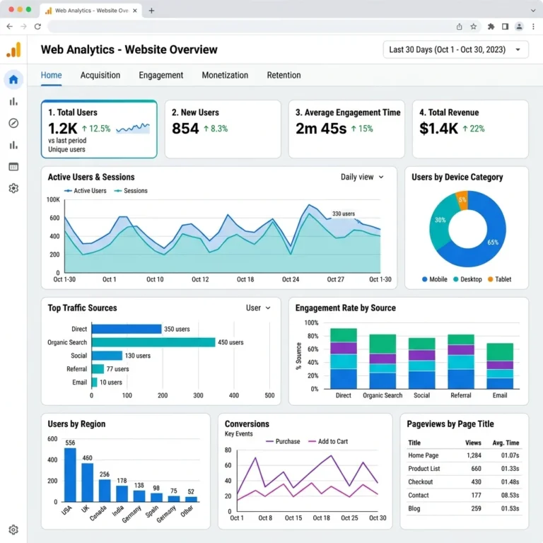 GA4 Dashboard Overview