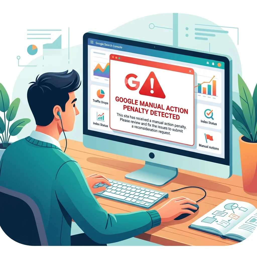 Cảnh báo hình phạt thủ công trên Google Search Console