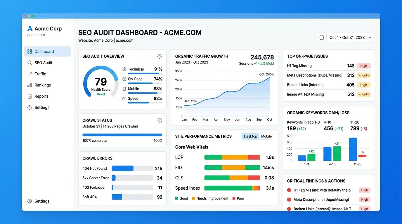 Quy trinh Audit SEO